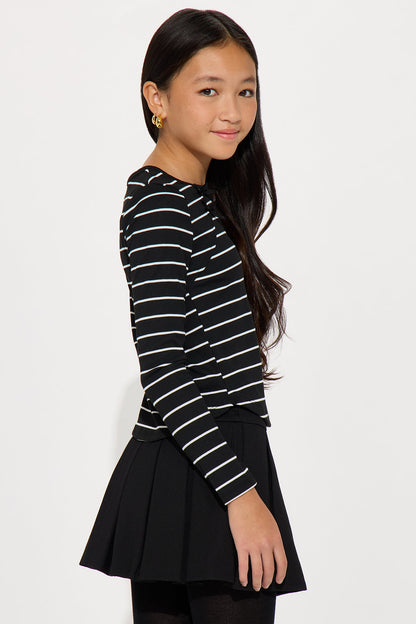 Mini Wish Came True Long Sleeve Top - Black