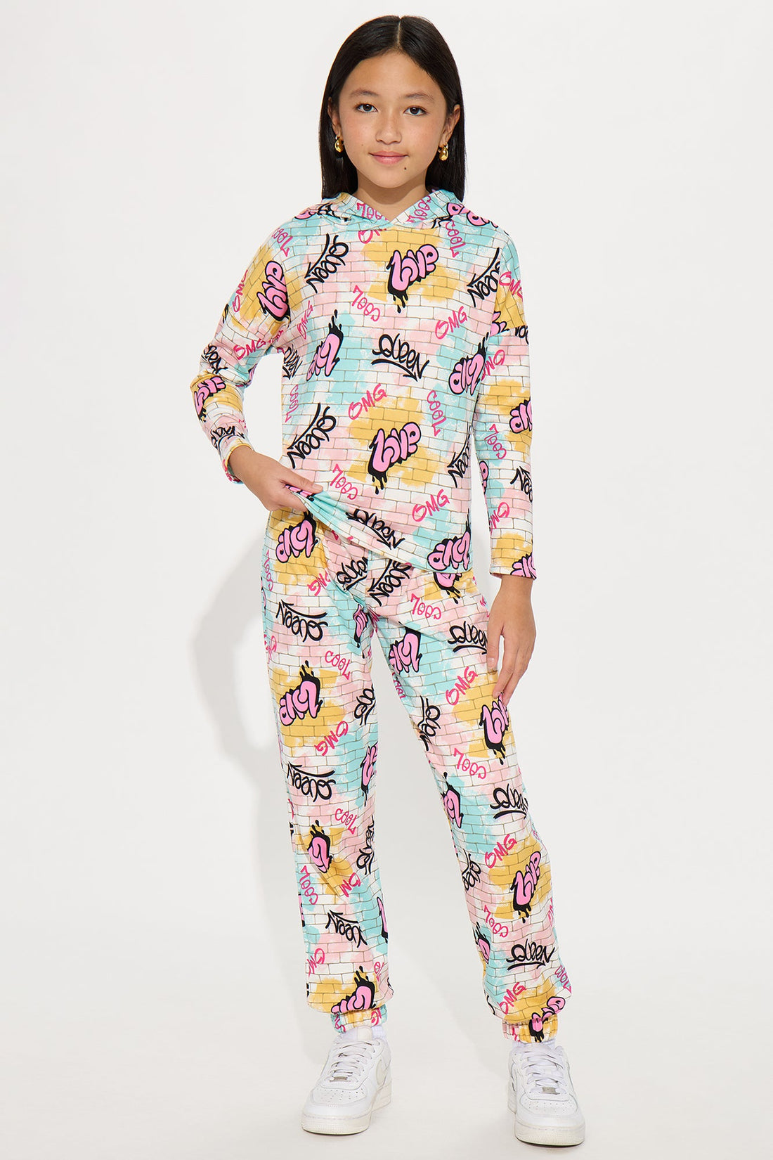 Mini Always Expressing Myself Jogger Pant Set - Multi Color