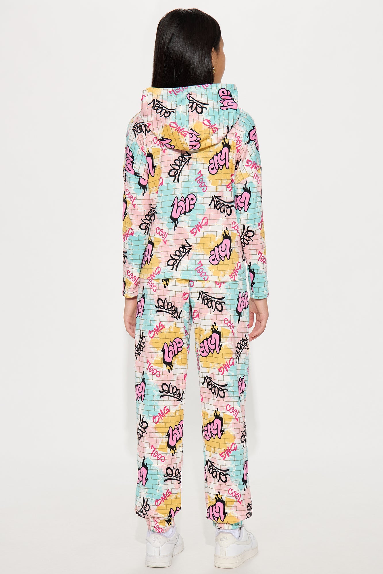 Mini Always Expressing Myself Jogger Pant Set - Multi Color