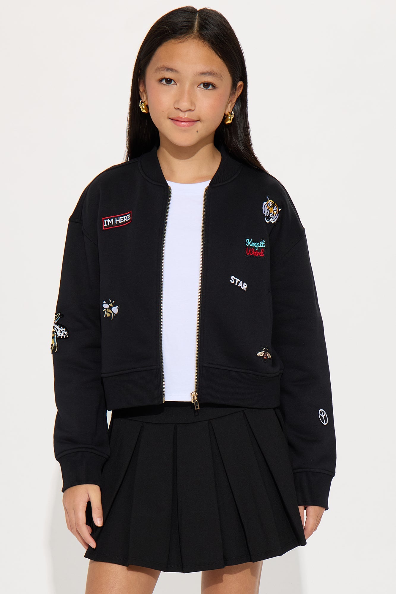 Mini Bright Idea Fleece Zip Jacket - Black