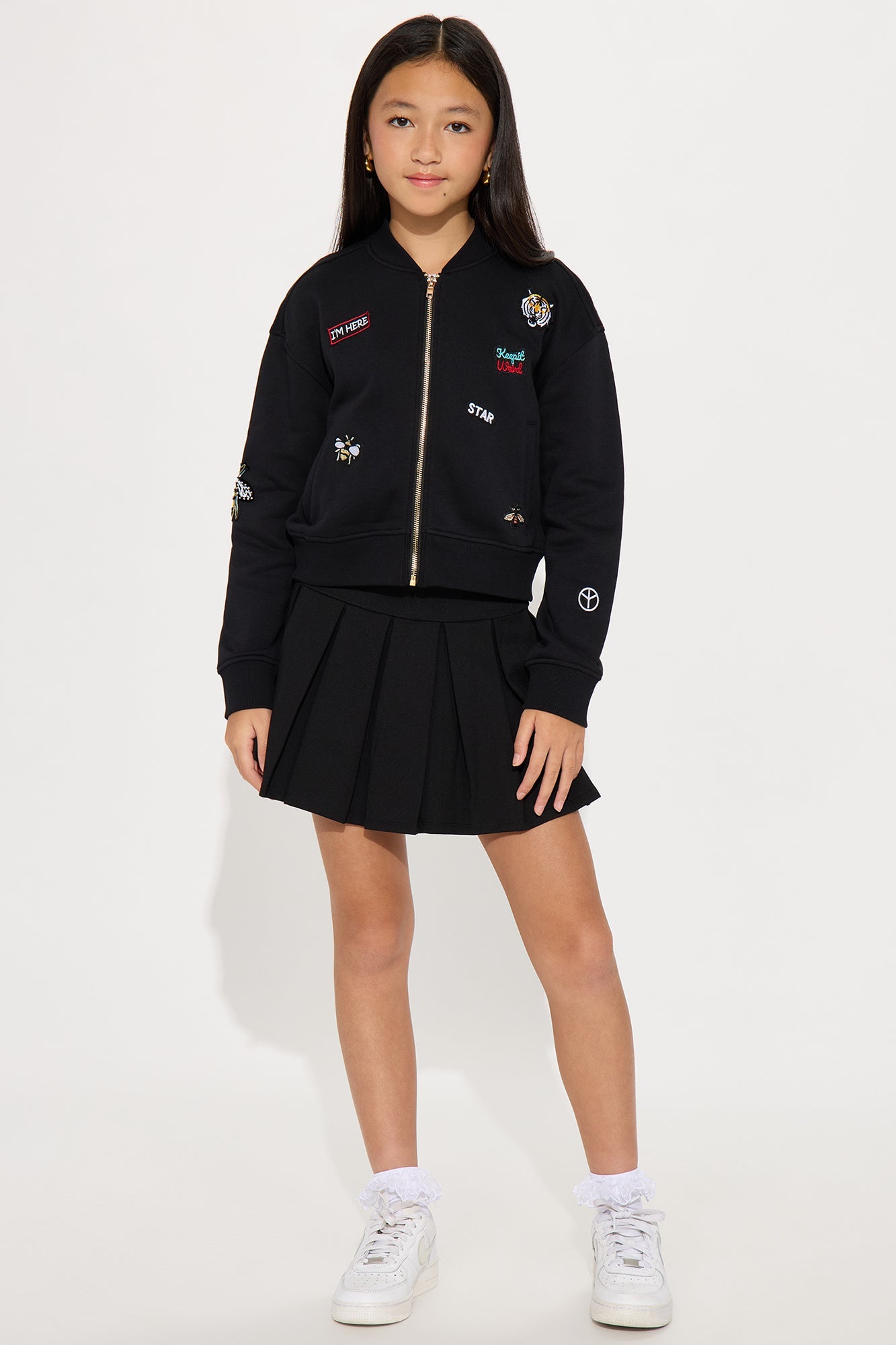 Mini Bright Idea Fleece Zip Jacket - Black