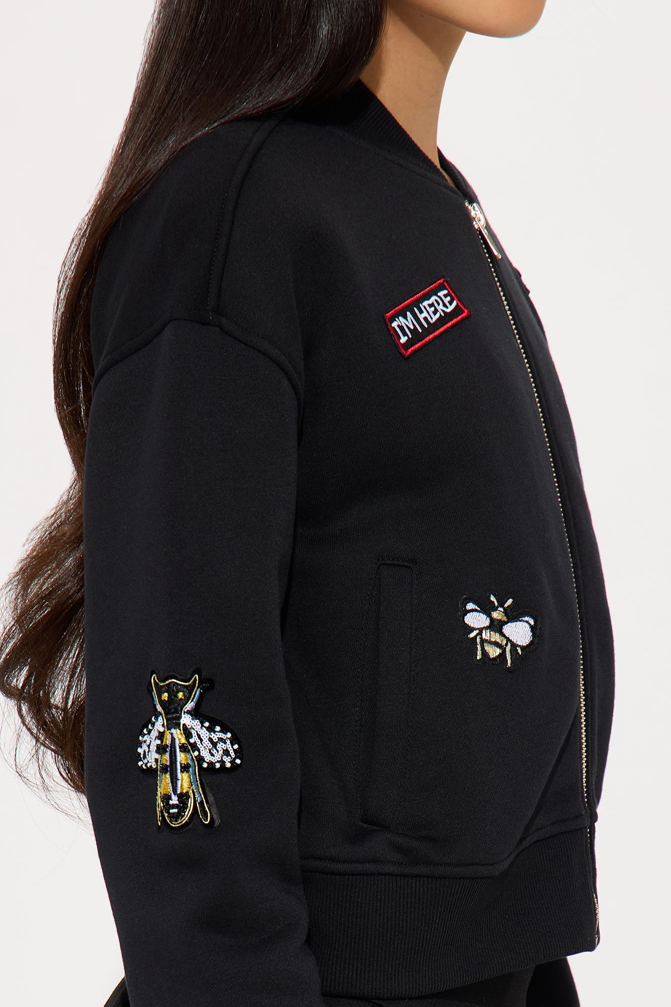 Mini Bright Idea Fleece Zip Jacket - Black
