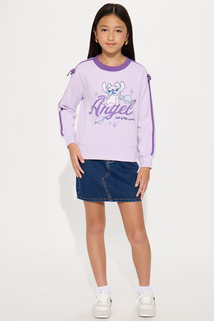 Mini Angel Out Of This World Crew Neck Sweatshirt - Lilac