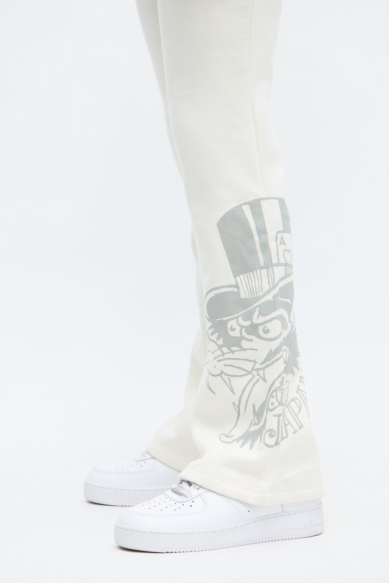 Ed Hardy Cobra Flame Sweatpant - Ivory