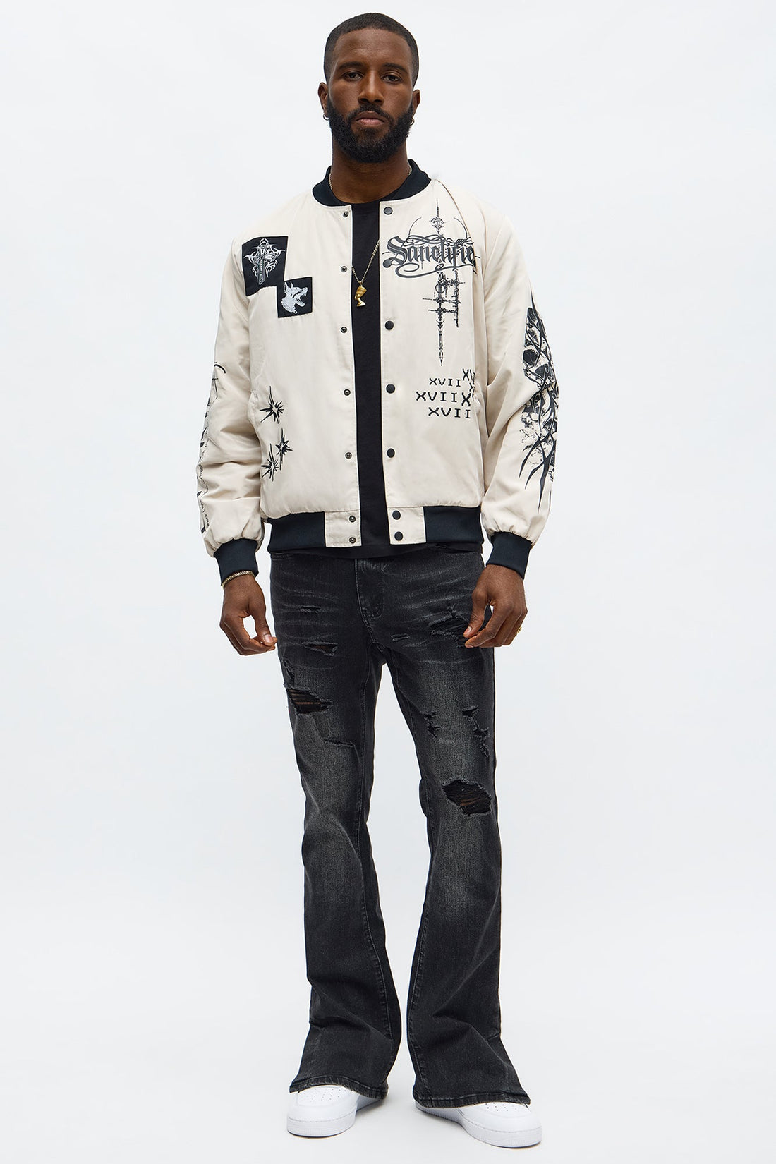 Eternal Blessings Bomber Jacket - Khaki/combo