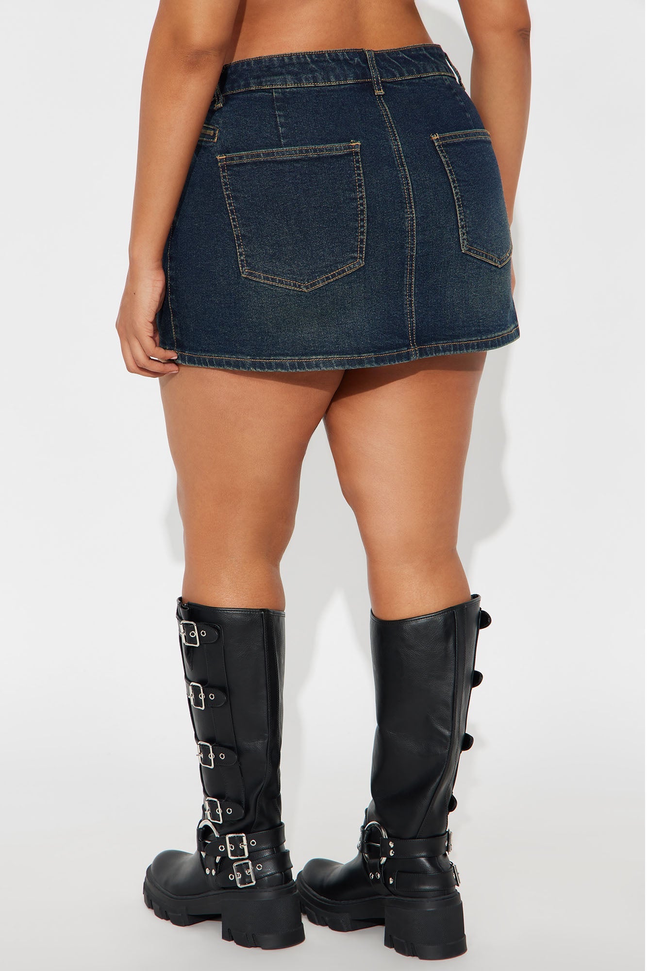 Unpredictable Vintage Wash Denim Mini Skirt - Vintage Wash
