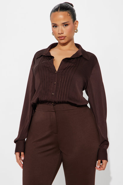 Veronica Satin Jumpsuit - Brown