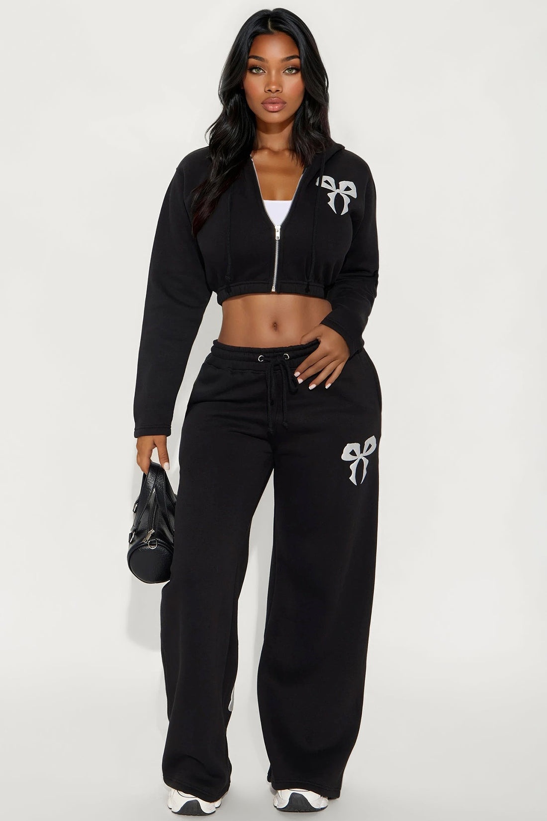 Coquette Season Fleece Pants - Black