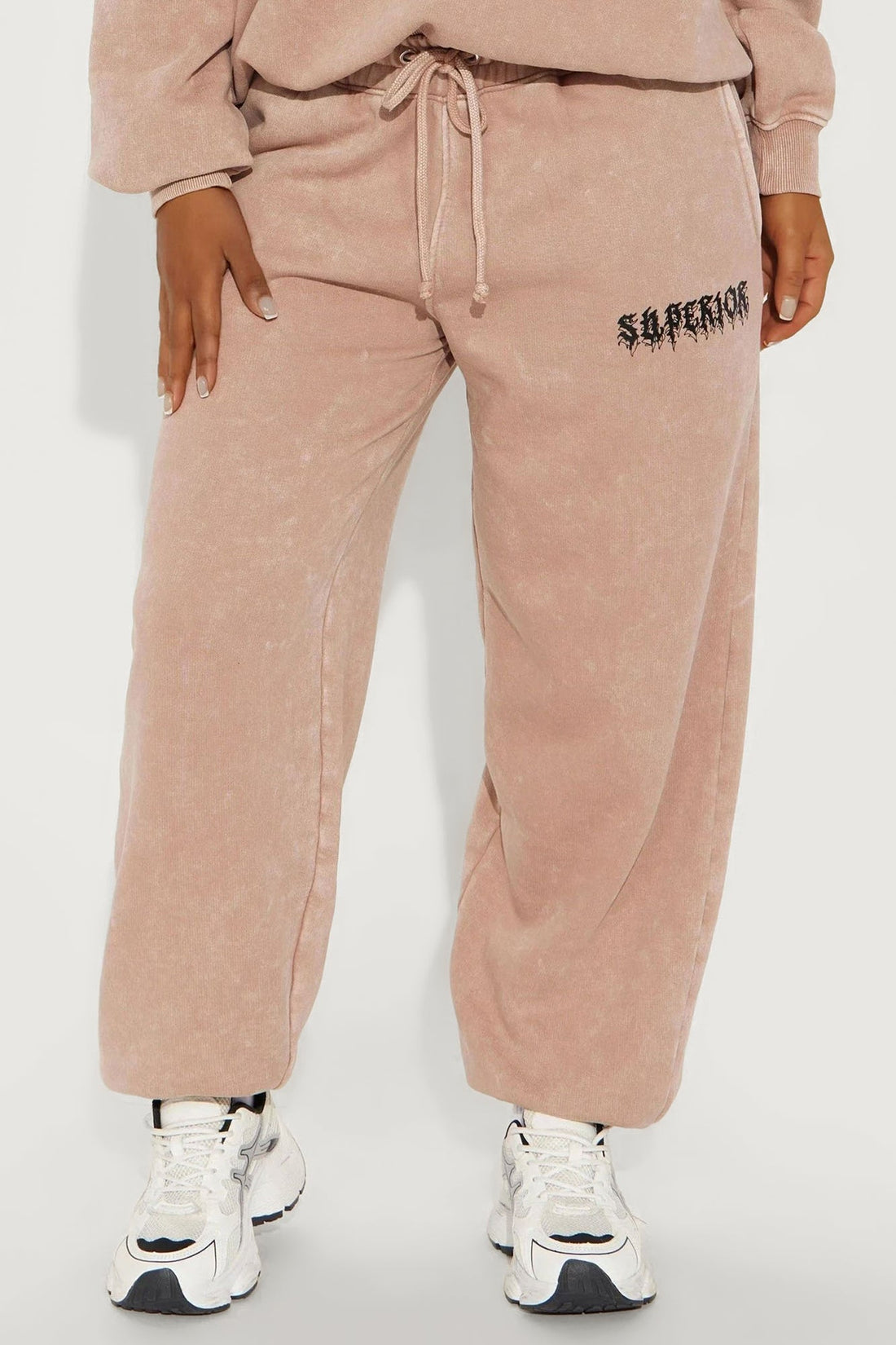 Feeling Superior Washed Fleece Pants - Taupe