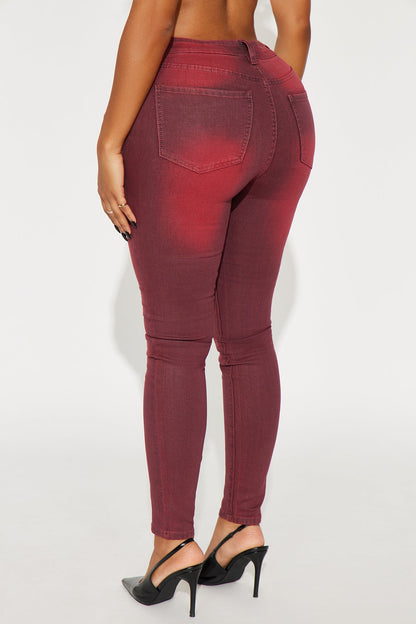 Sugar Coated Skinny Jeans - Raspberry
