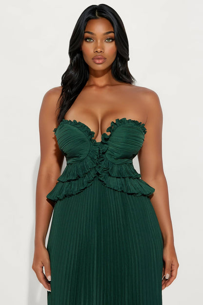 Loud Love Strapless Gown - Olive