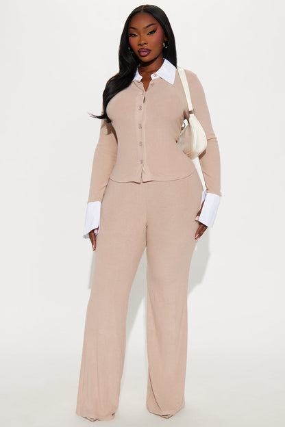 Taylor Flare Pant Set - Taupe