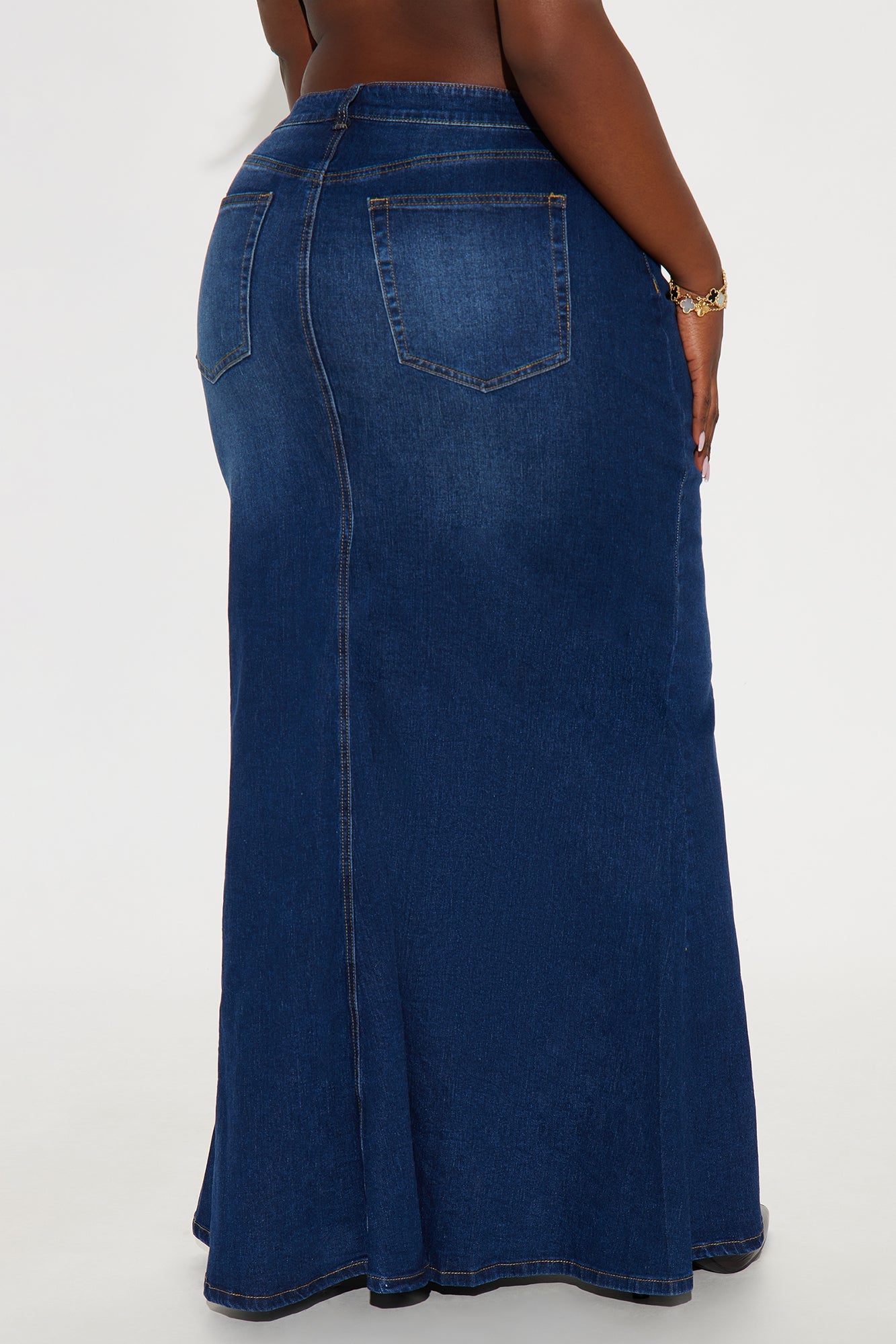 Courtney Denim Maxi Skirt - Dark Wash