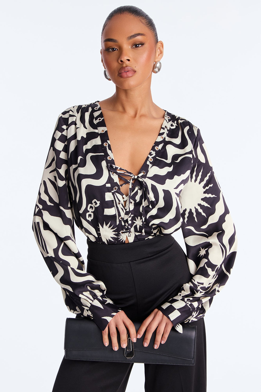 Inner Beauty Satin Jumpsuit - Black/combo