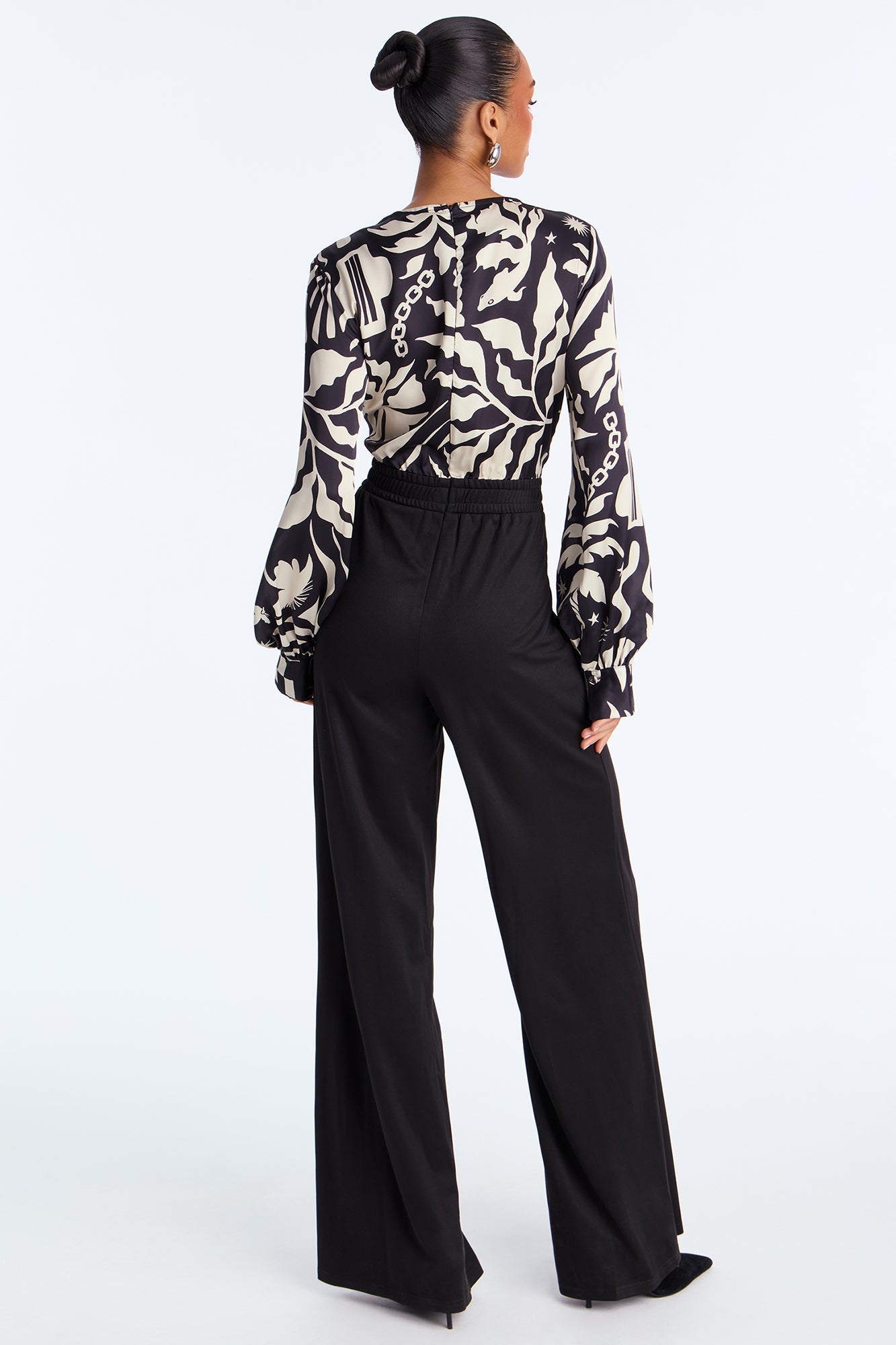 Inner Beauty Satin Jumpsuit - Black/combo