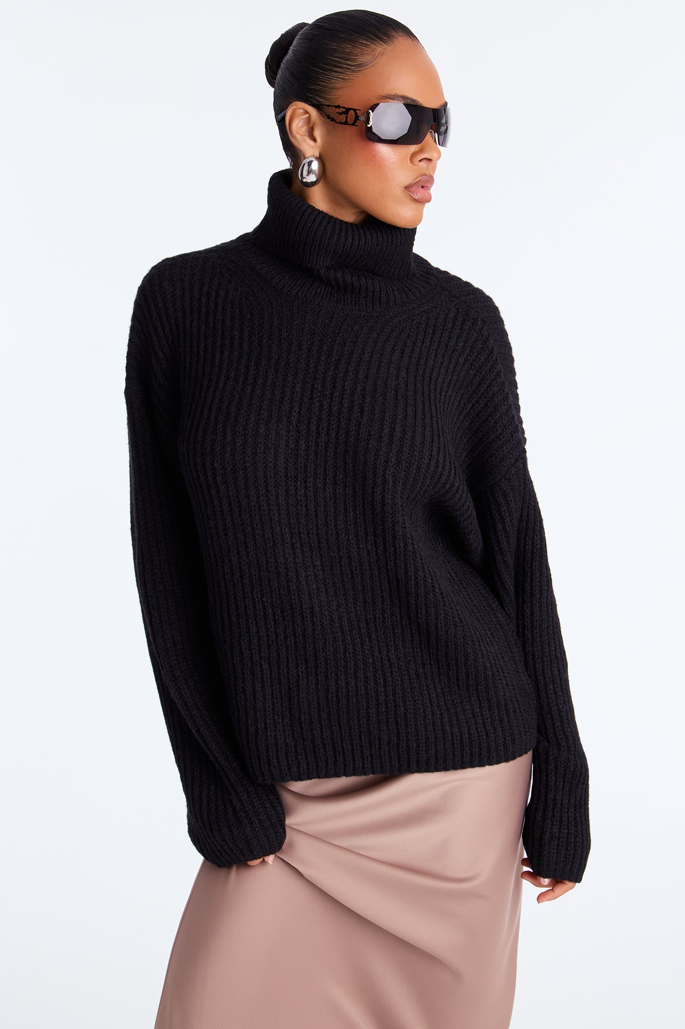Jacklyn Turtle Neck Sweater - Black