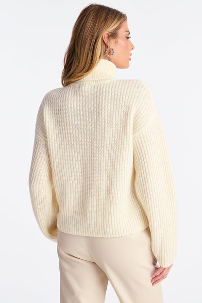 Jacklyn Turtle Neck Sweater - Cream