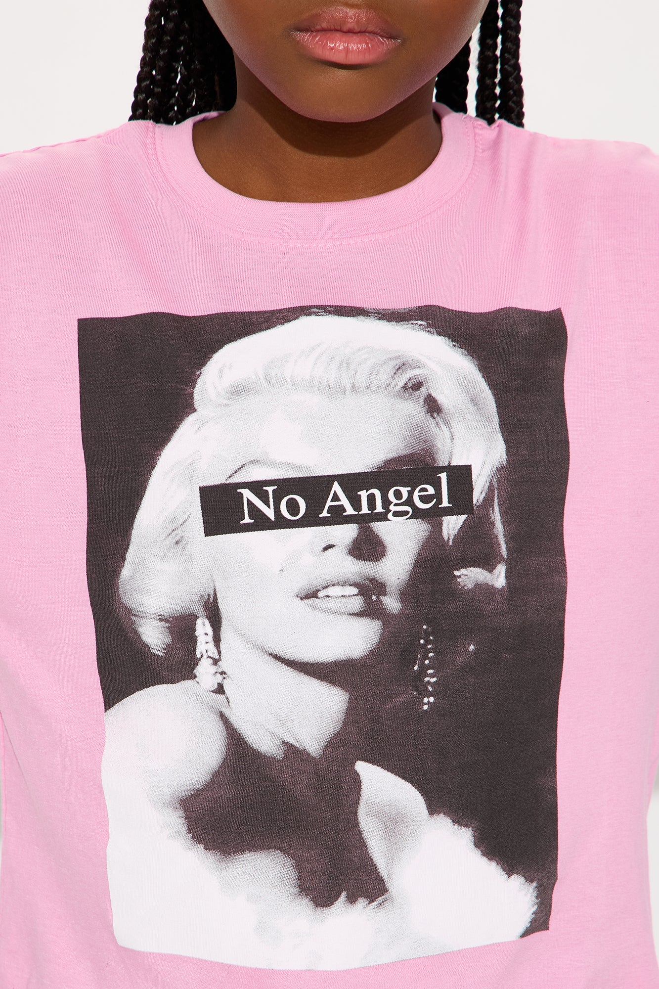 Mini No Angel Long Sleeve Tee - Pink