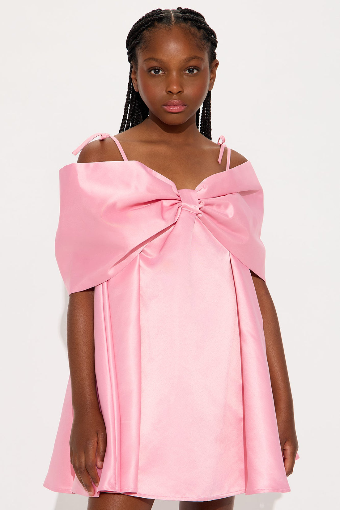 Mini Focus On The Present Oversized Bow Dress - Hot Pink