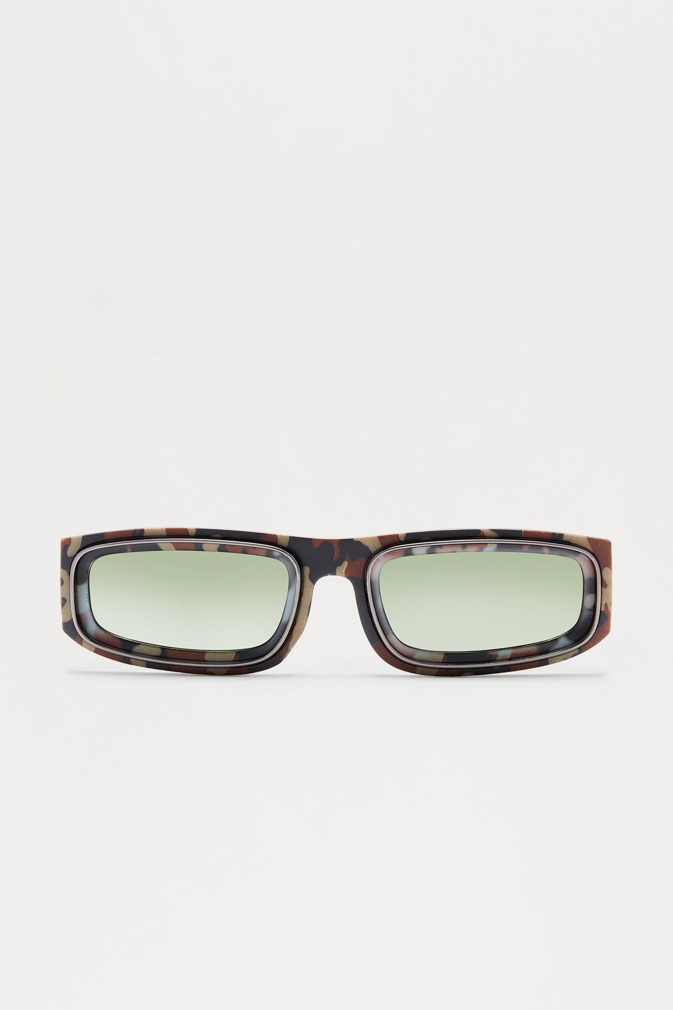 Matte Camo Round Frame Sunglasses - Camouflage