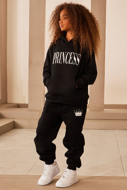 Family Goals Mini Princess Hoodie - Black