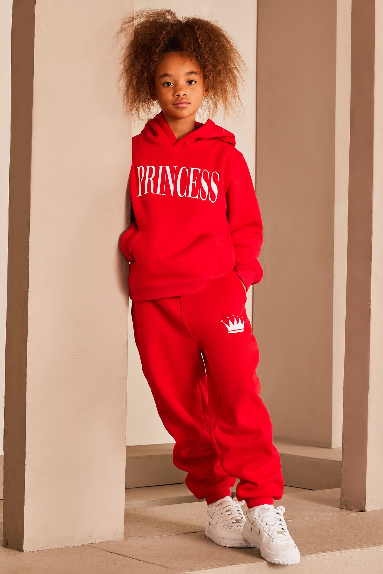 Family Goals Mini Princess Hoodie - Red