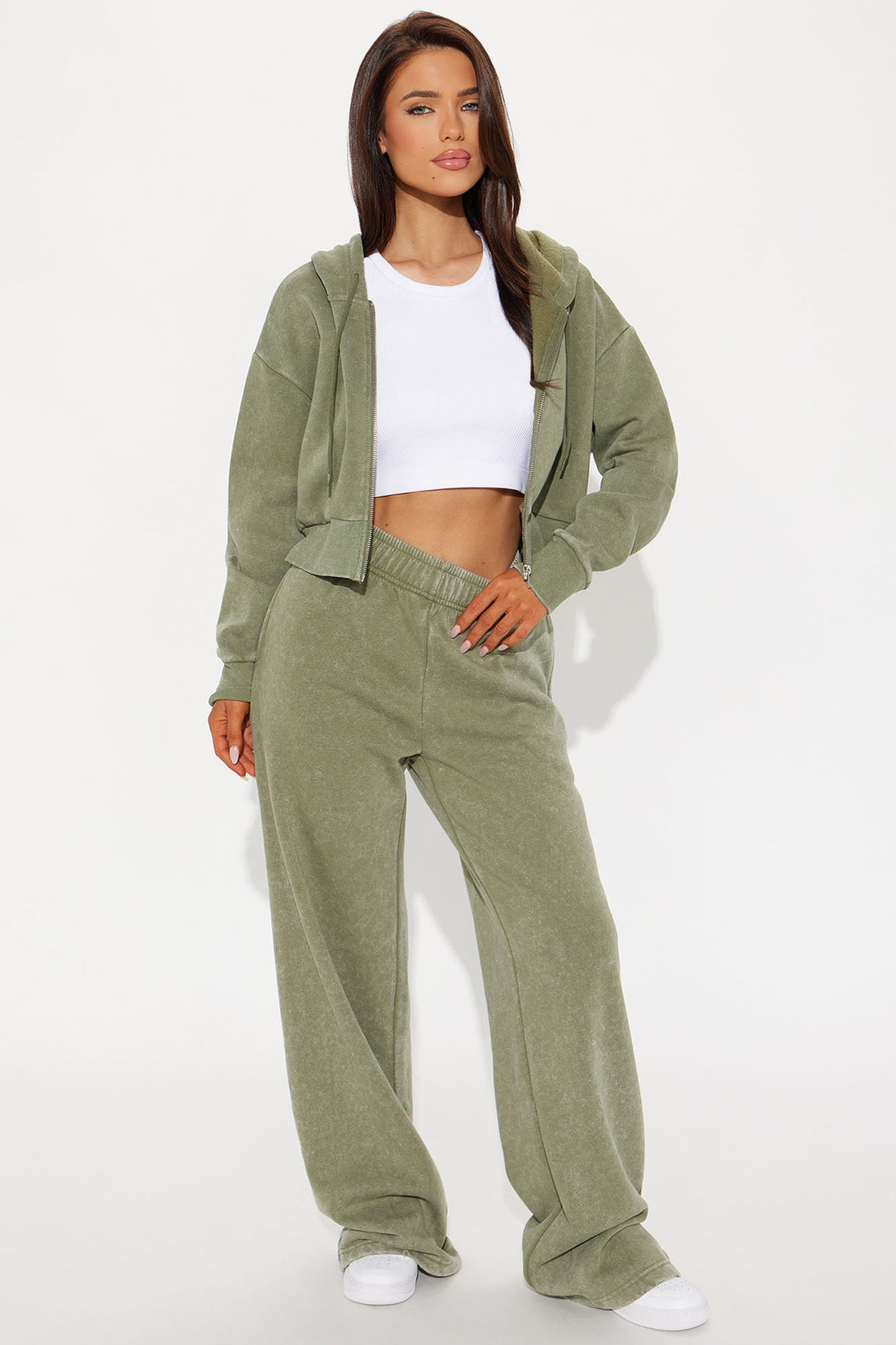 My Favorite Fleece Pant Set - Olive