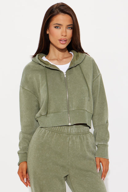 My Favorite Fleece Pant Set - Olive