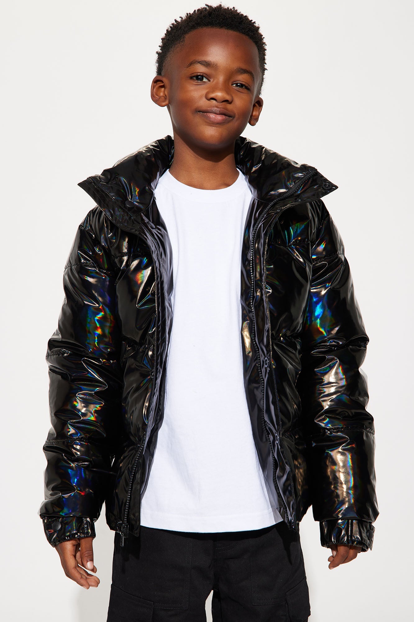 Mini Kings Oil Slick Puffer - Black