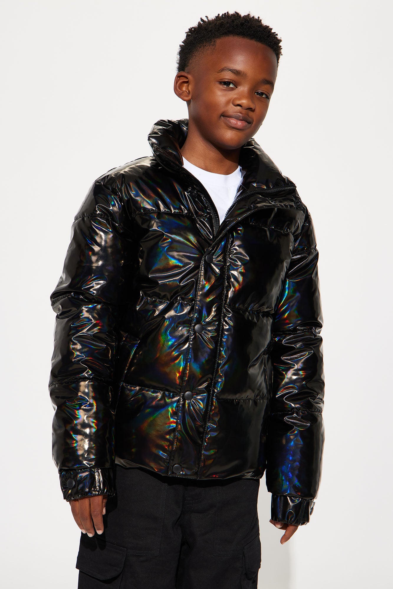 Mini Kings Oil Slick Puffer - Black