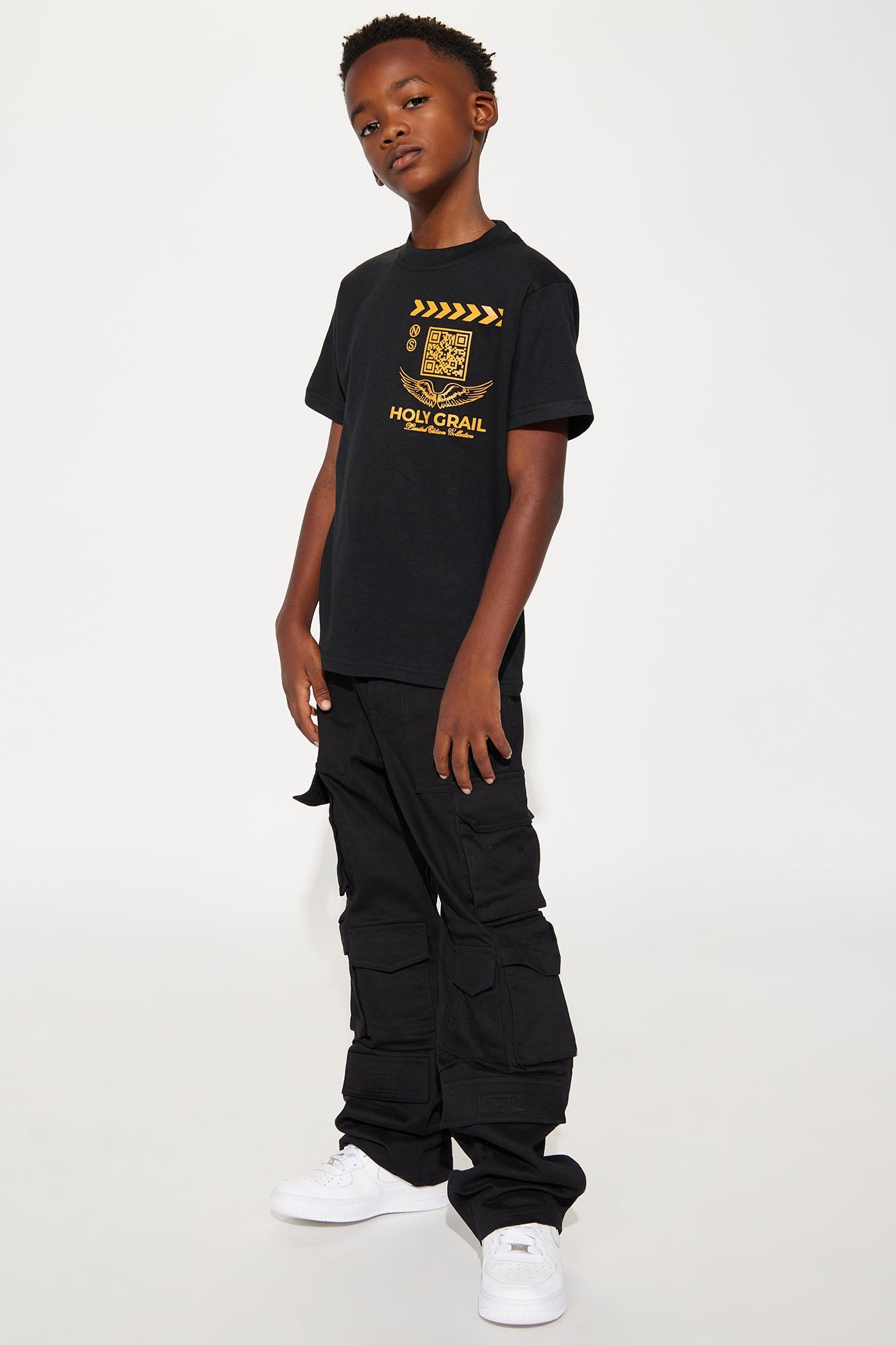 Mini Holy Grail Front/Back Short Sleeve Tee - Black