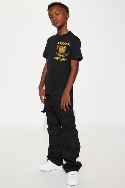 Mini Holy Grail Front/Back Short Sleeve Tee - Black
