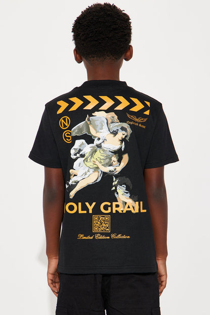 Mini Holy Grail Front/Back Short Sleeve Tee - Black
