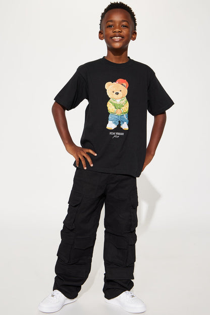 Mini Staying Fresh Bear Short Sleeve Tee - Black