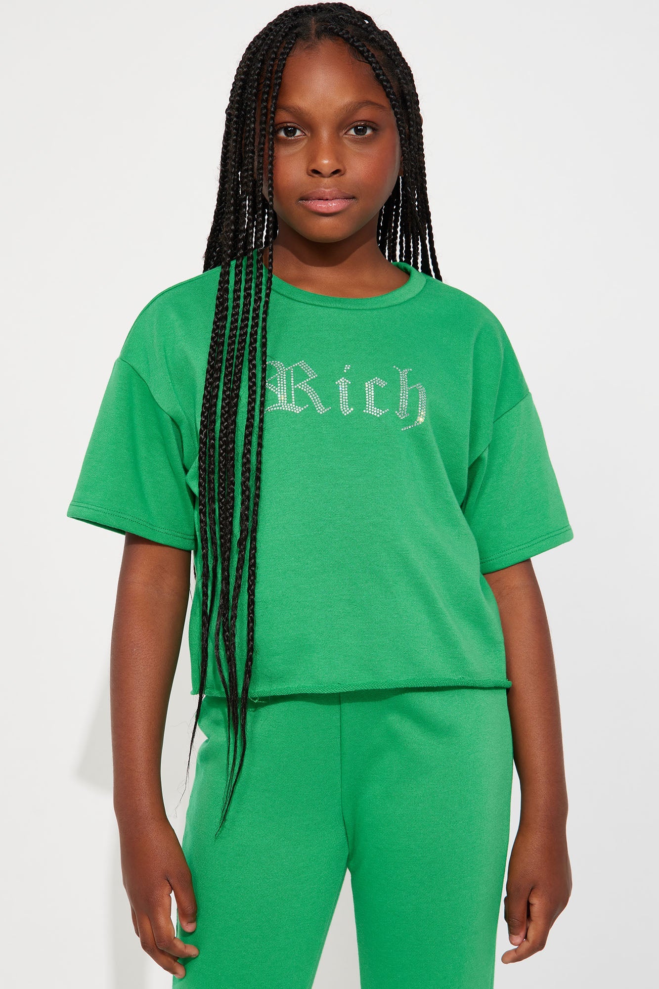 Mini Rich Girl Pant Set - Kelly Green