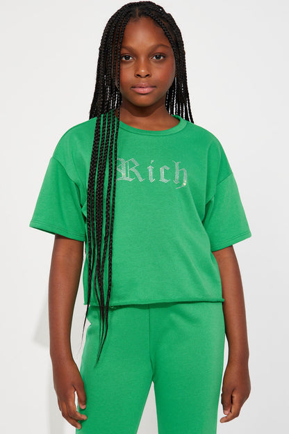 Mini Rich Girl Pant Set - Kelly Green