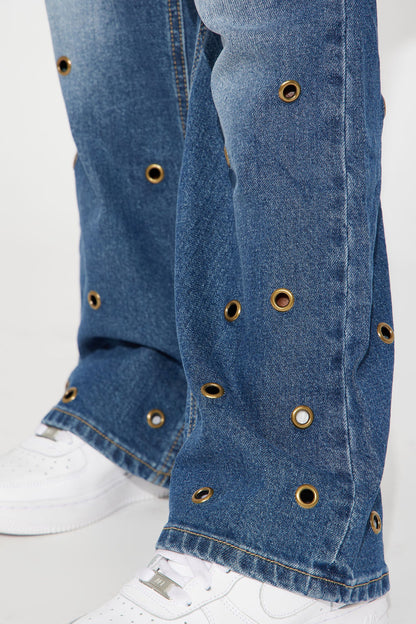 Mini Kali Hardware Wide Leg Jeans - Dark Wash