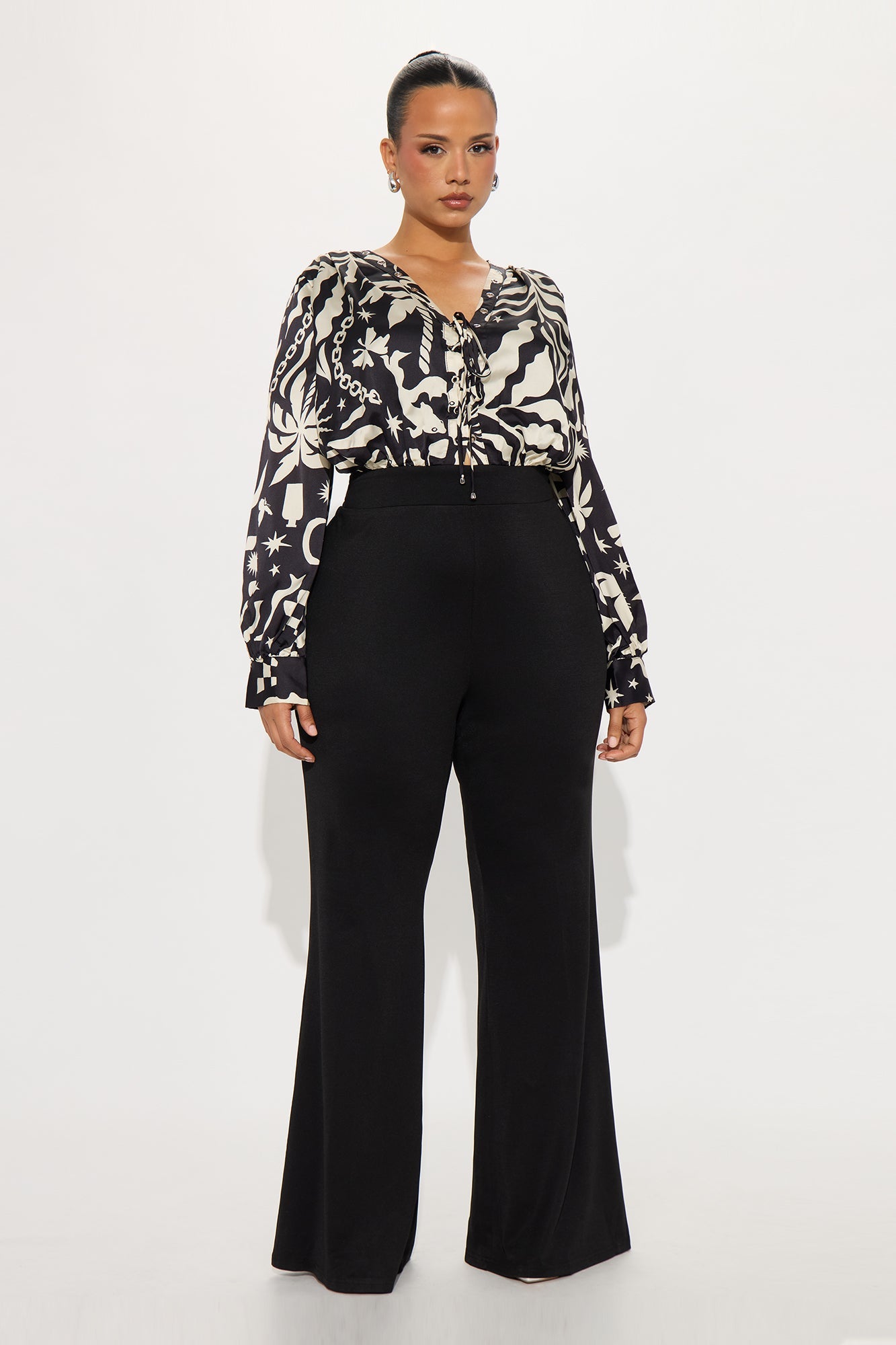 Inner Beauty Satin Jumpsuit - Black/combo