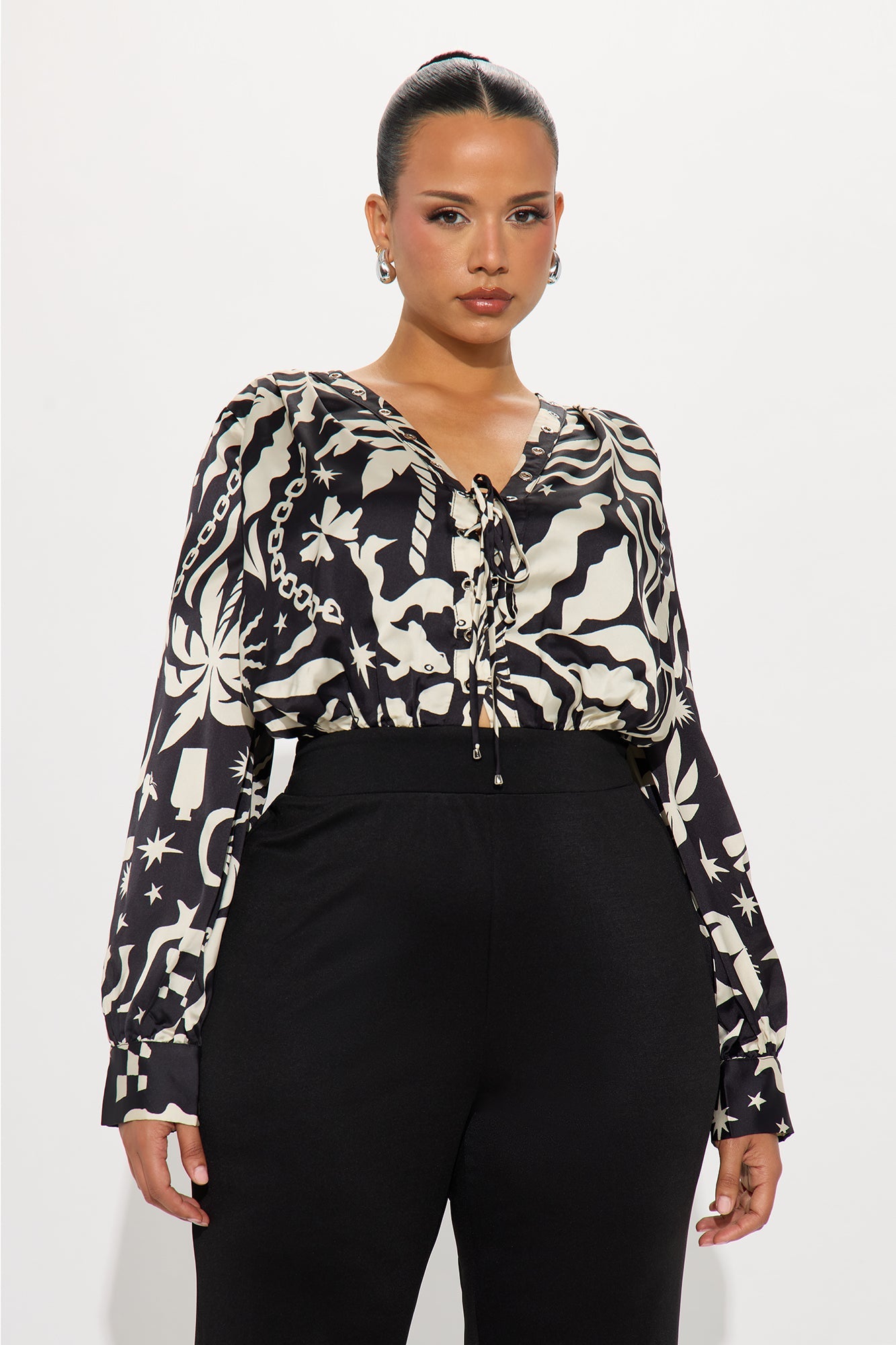 Inner Beauty Satin Jumpsuit - Black/combo