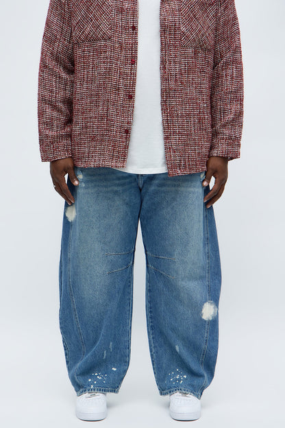 Barrel Get The Feeling Distressed Jeans - Medium Wash
