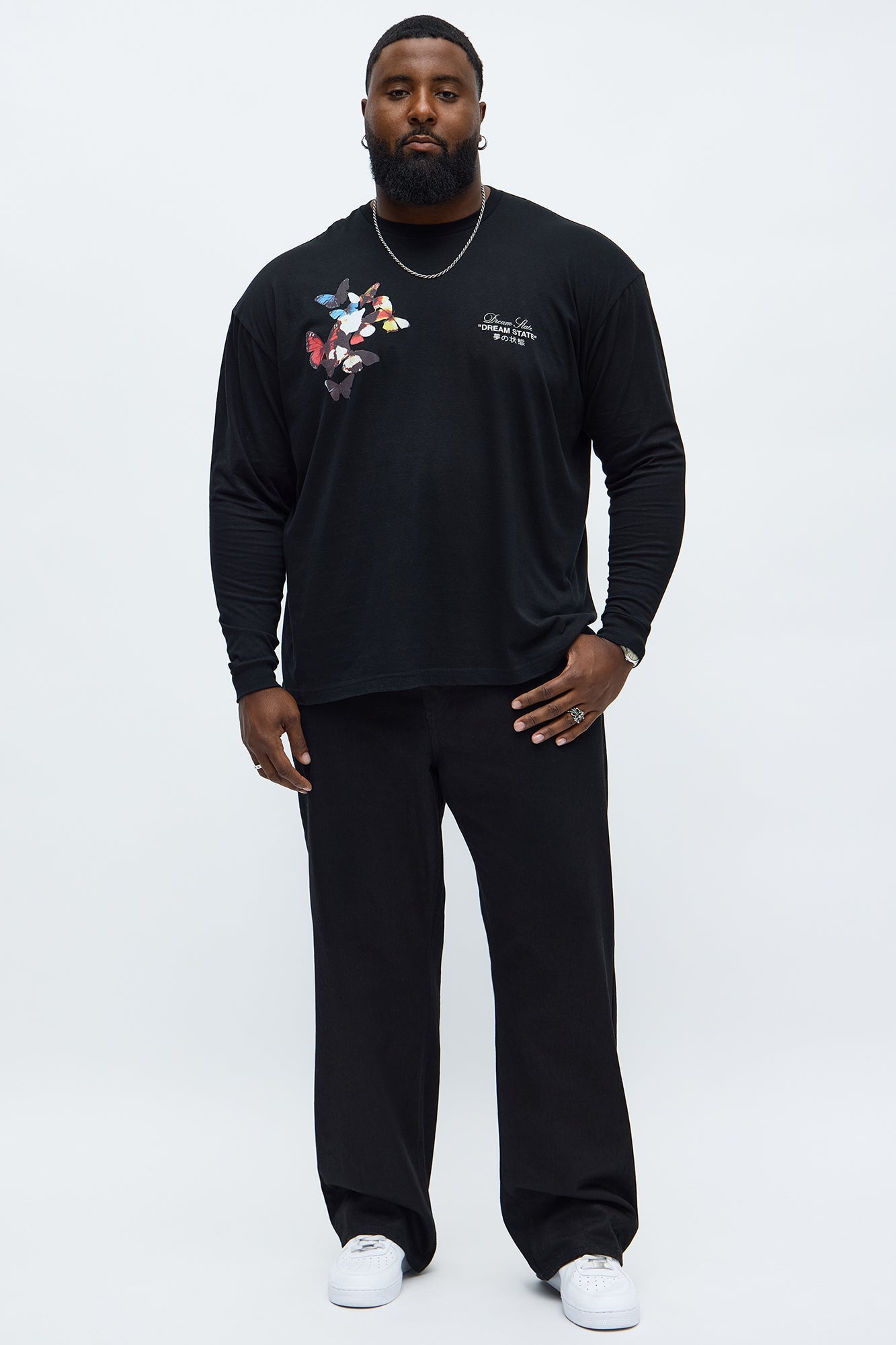 Dream State Freedom Long Sleeve Tee - Black