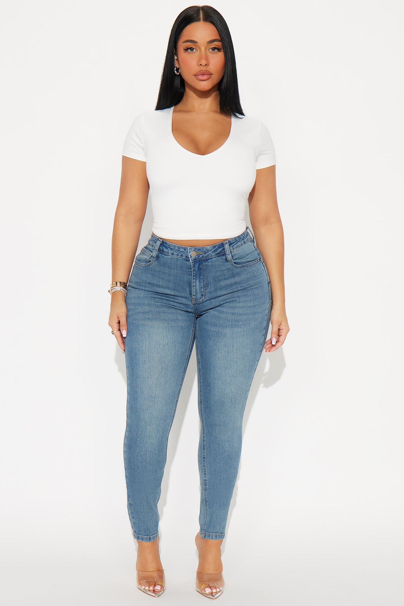 Maddy Mid Rise Sculpt Skinny Jeans - Vintage Wash