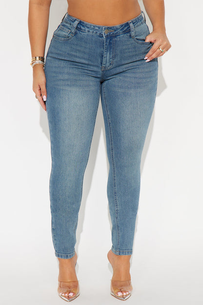 Maddy Mid Rise Sculpt Skinny Jeans - Vintage Wash