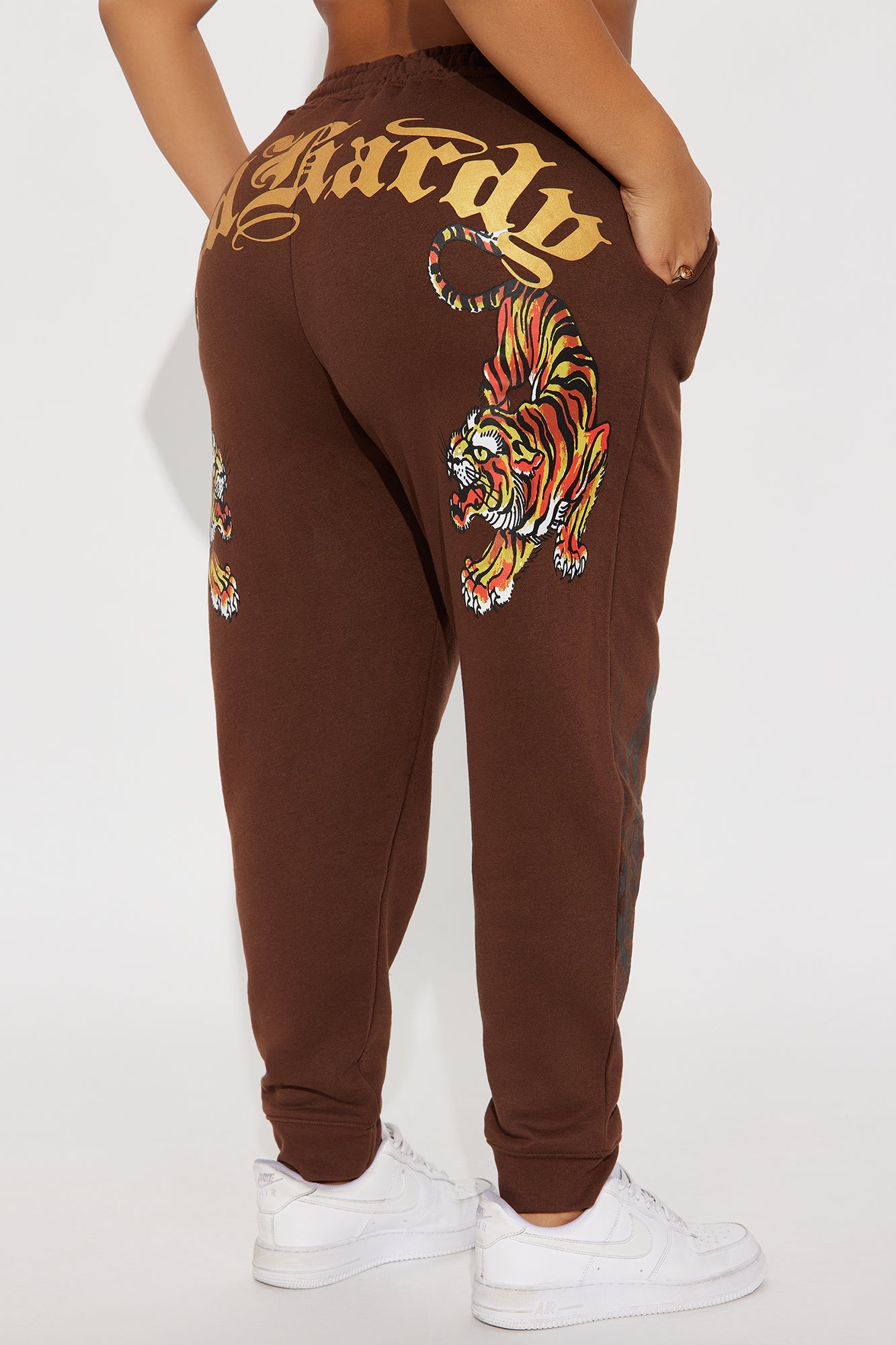Ed Hardy Double Take Tiger Jogger - Brown