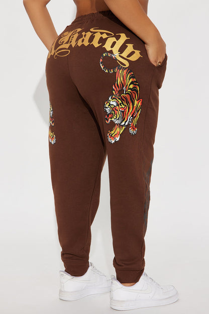 Ed Hardy Double Take Tiger Jogger - Brown