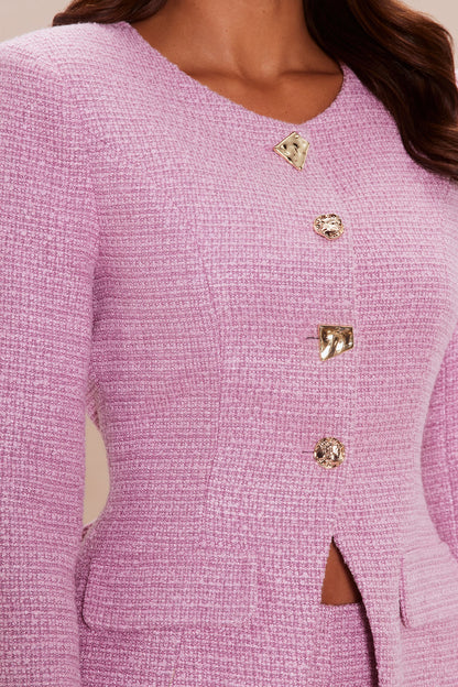 Emmeline Tweed Short Set - Pink