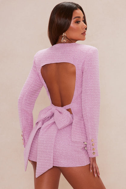 Emmeline Tweed Short Set - Pink