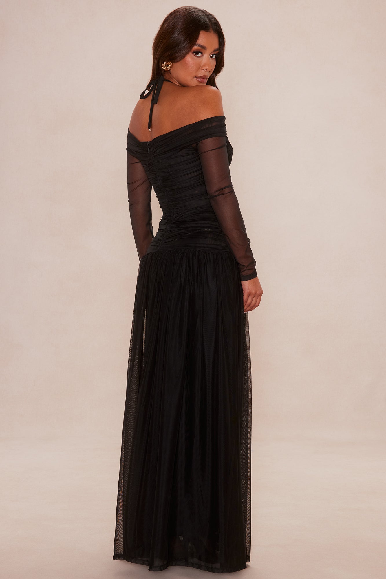 Born Bold Mesh Maxi Dress - Black