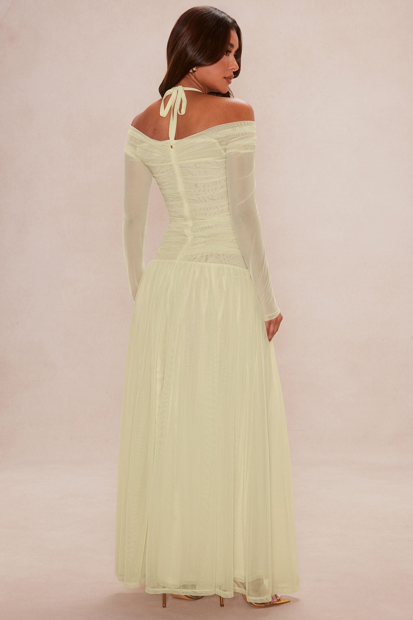 Born Bold Mesh Maxi Dress - Butter Yellow