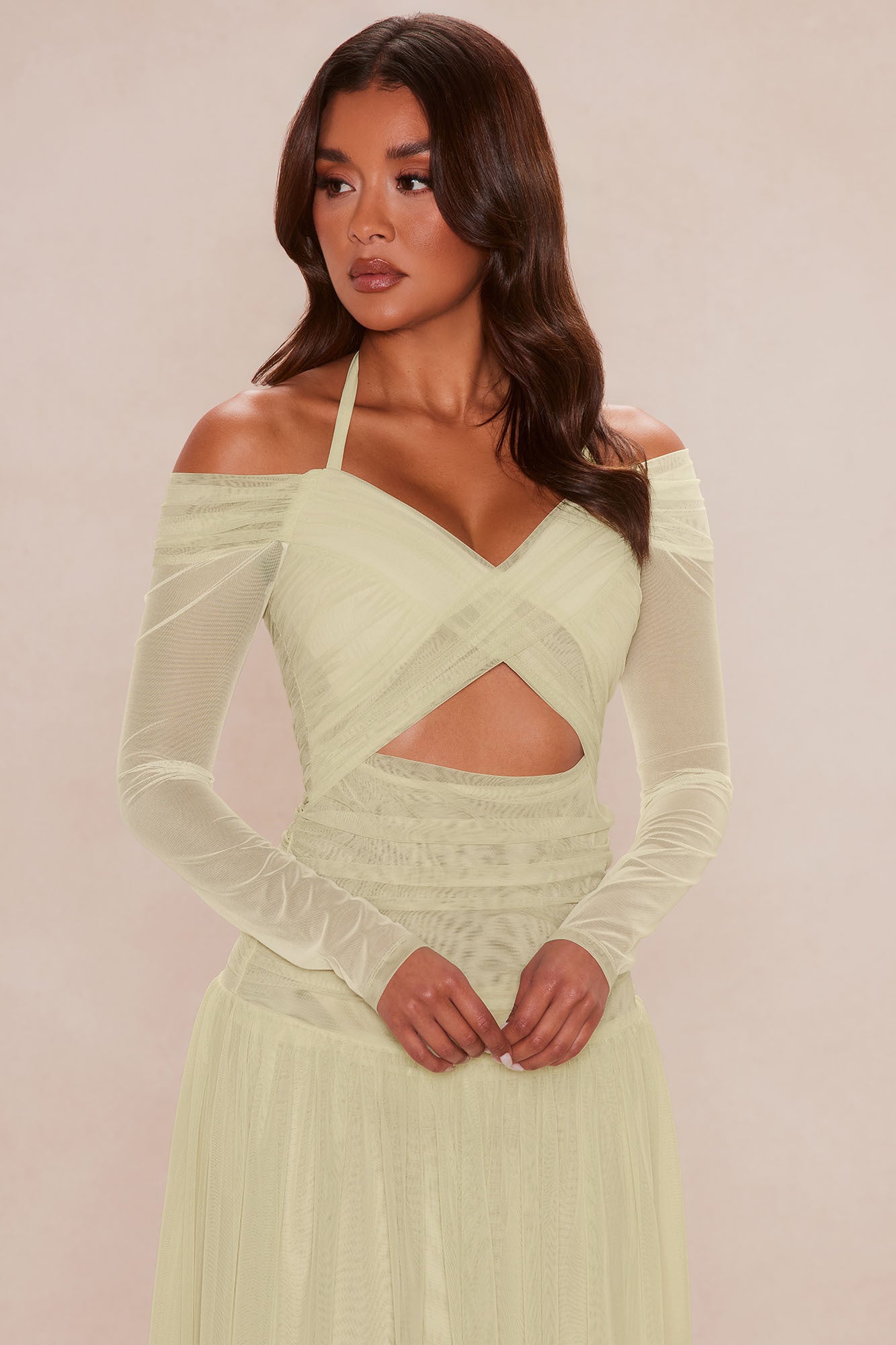 Born Bold Mesh Maxi Dress - Butter Yellow